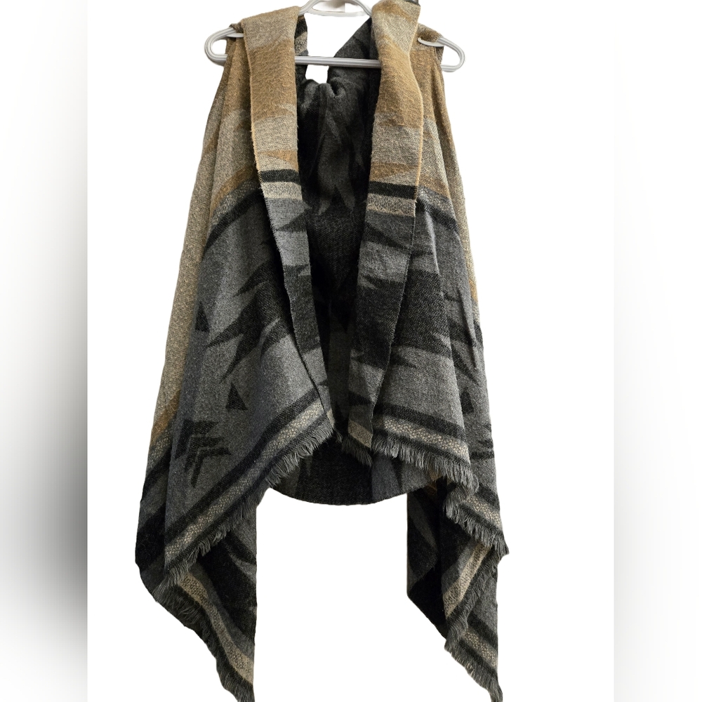 Cozy Fleece open-front Shawl